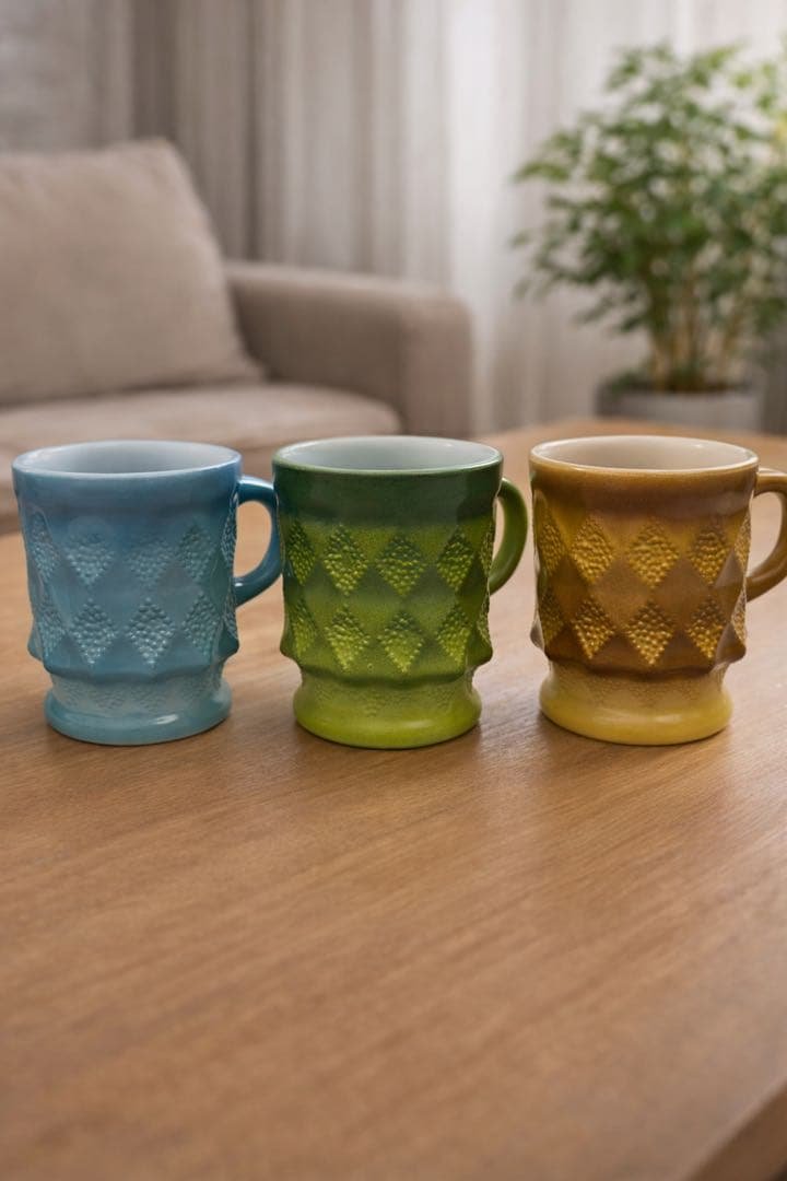 美品　Fire-King キンバリー マグカップ3点セット